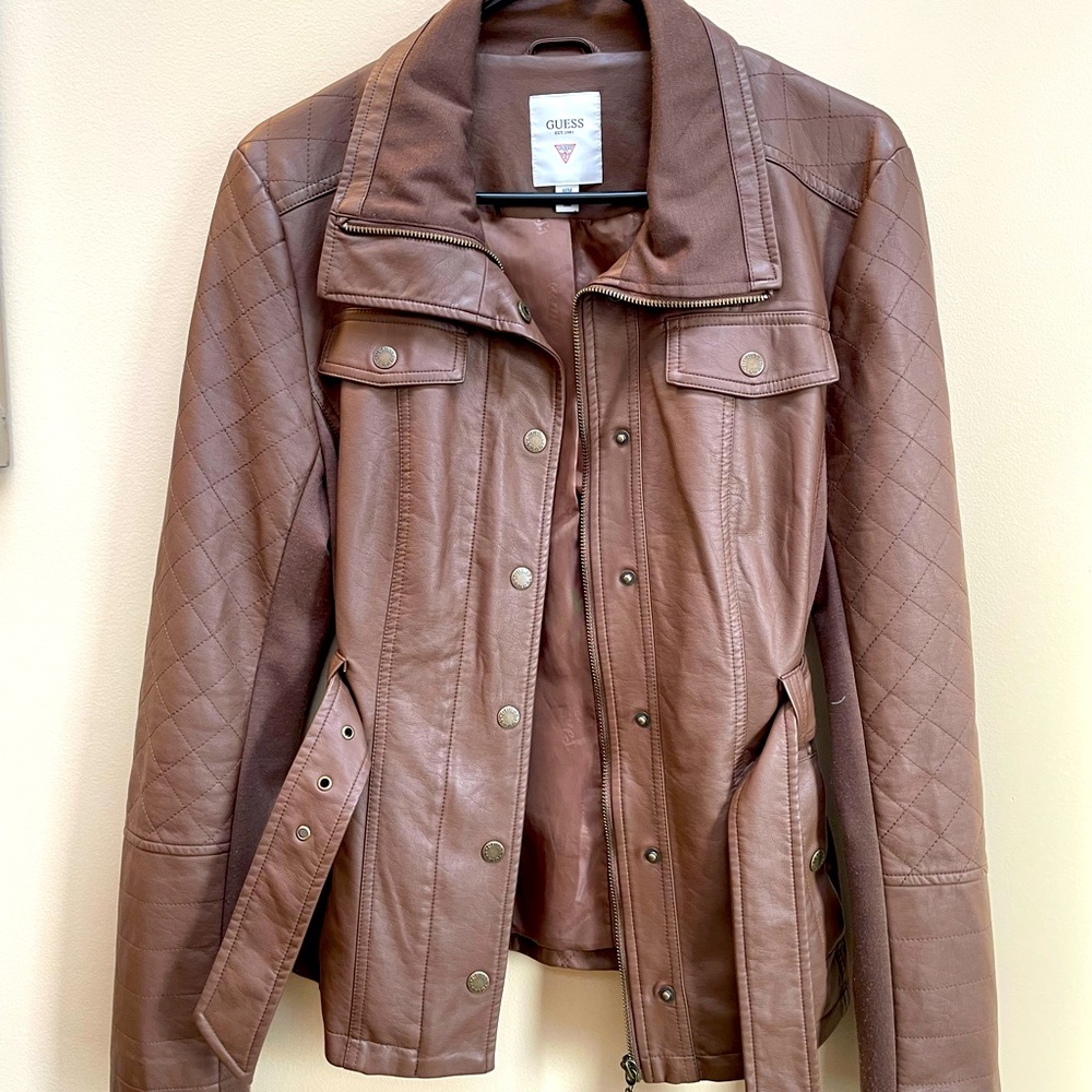 Guess Faux Leather Moto Jacket